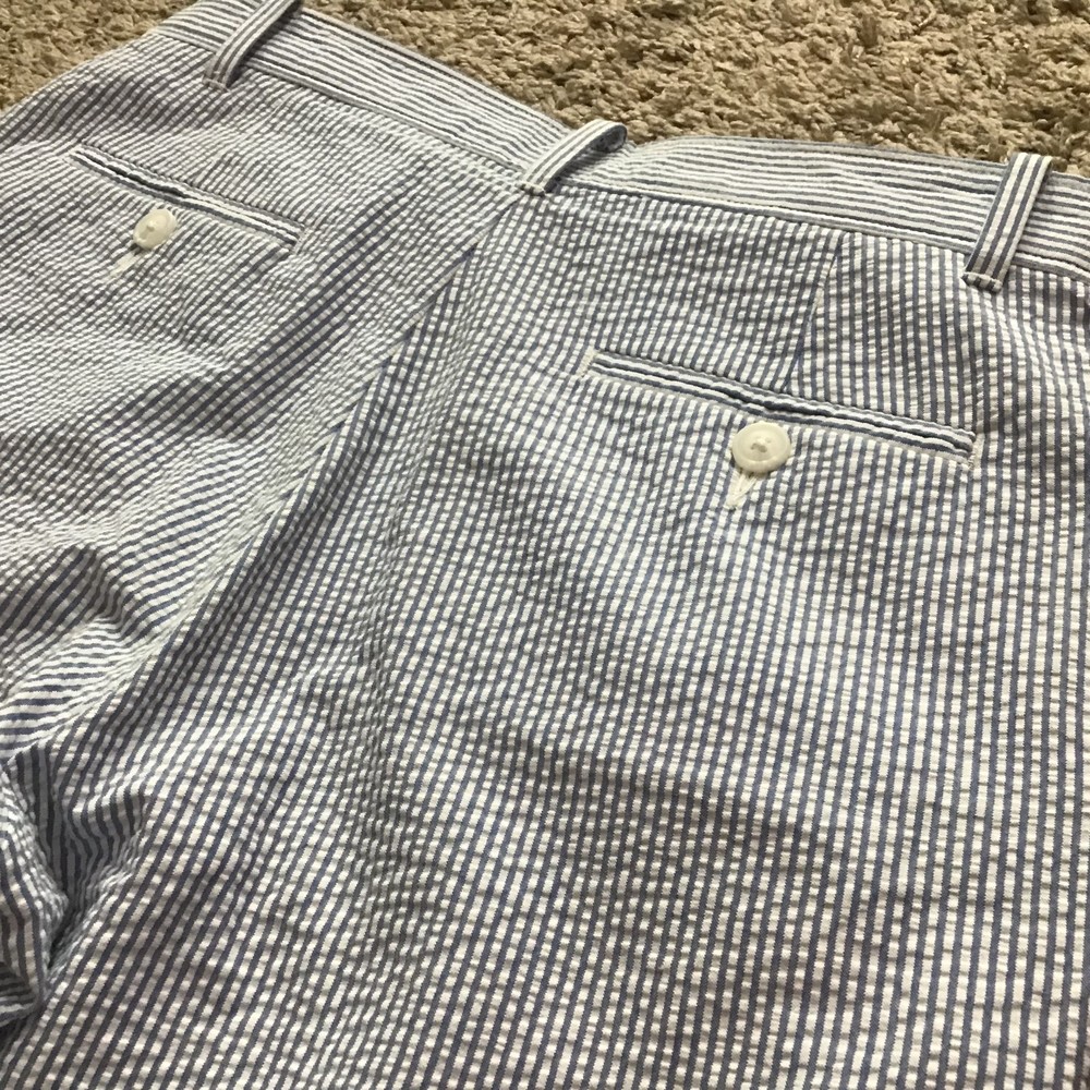 Class Club Boy's Seersucker Slacks Size 16 Pants Blue White Stripes Easter Wear